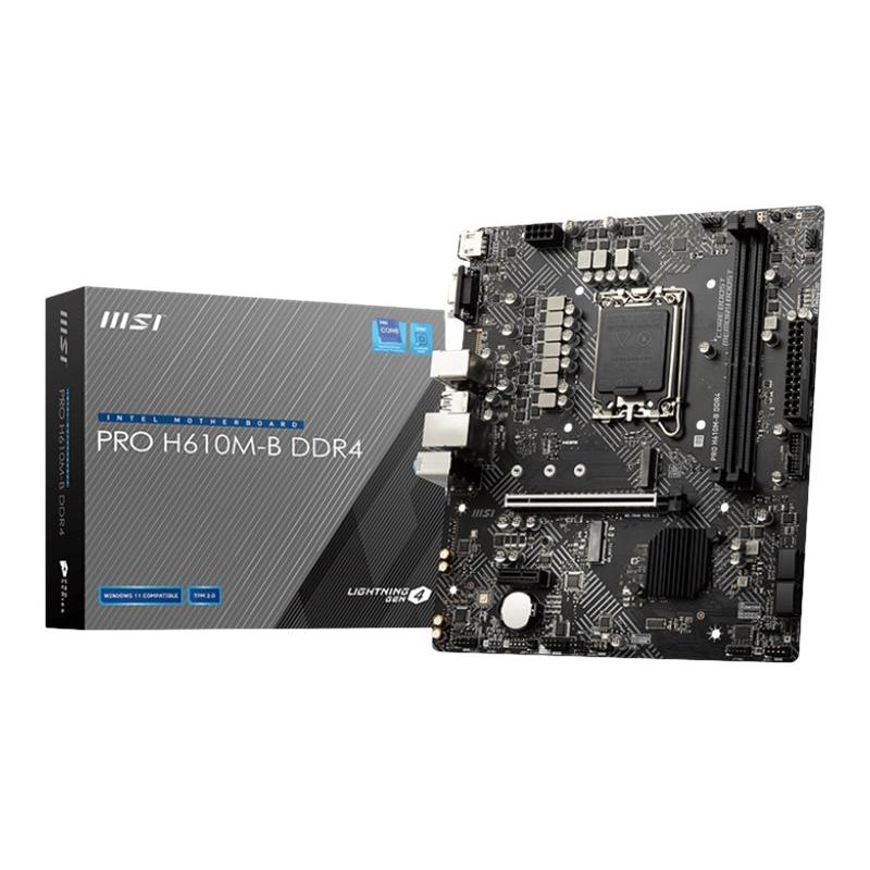 MSI PRO H610M-B H610MB DDR4 Motherboard micro ATX LGA1700-Sockel LGA1700Sockel H610 Chipsatz (7D46-002R) (7D46002R)