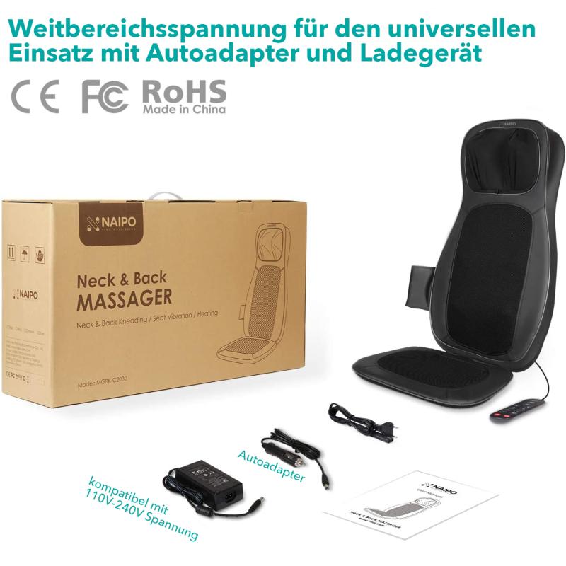 Naipo Shiatsu Massage Seat MGBK-C2030 MGBKC2030 (MGBK-C2030)