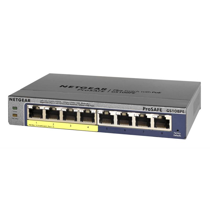 Netgear Switch GS108PE (GS108PE-300EUS) (GS108PE300EUS)