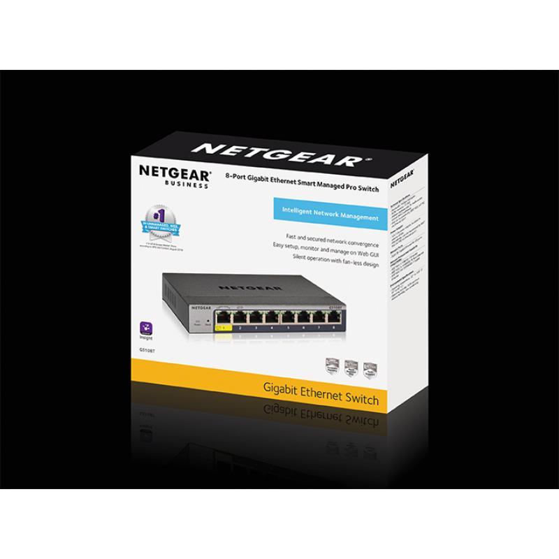 Netgear Switch GS108T (GS108T-300PES) (GS108T300PES)