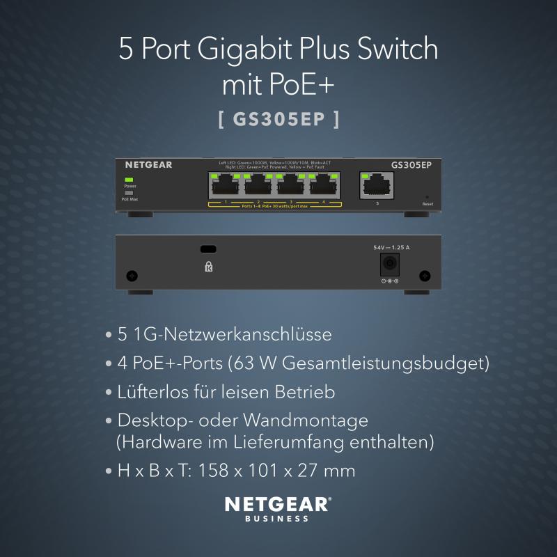 Netgear Switch GS305EP-100PES GS305EP100PES (GS305EP-100PES)