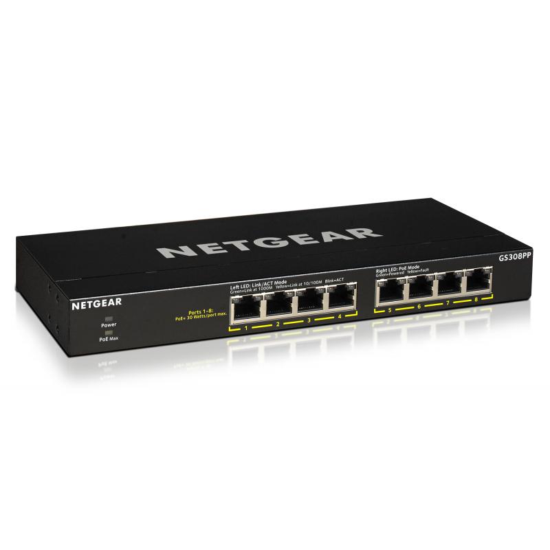 Netgear Switch GS308PP (GS308PP-100EUS) (GS308PP100EUS)