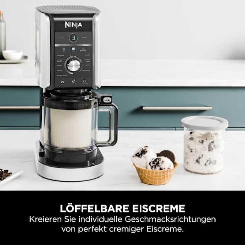 Ninja Icecreme Maker (NC502EU) Creami Deluxe 10-in1 10in1 black silver