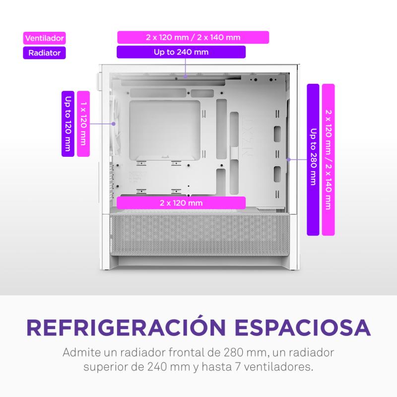 NZXT Case H3 Flow White (CC-H31FW-01) (CCH31FW01)