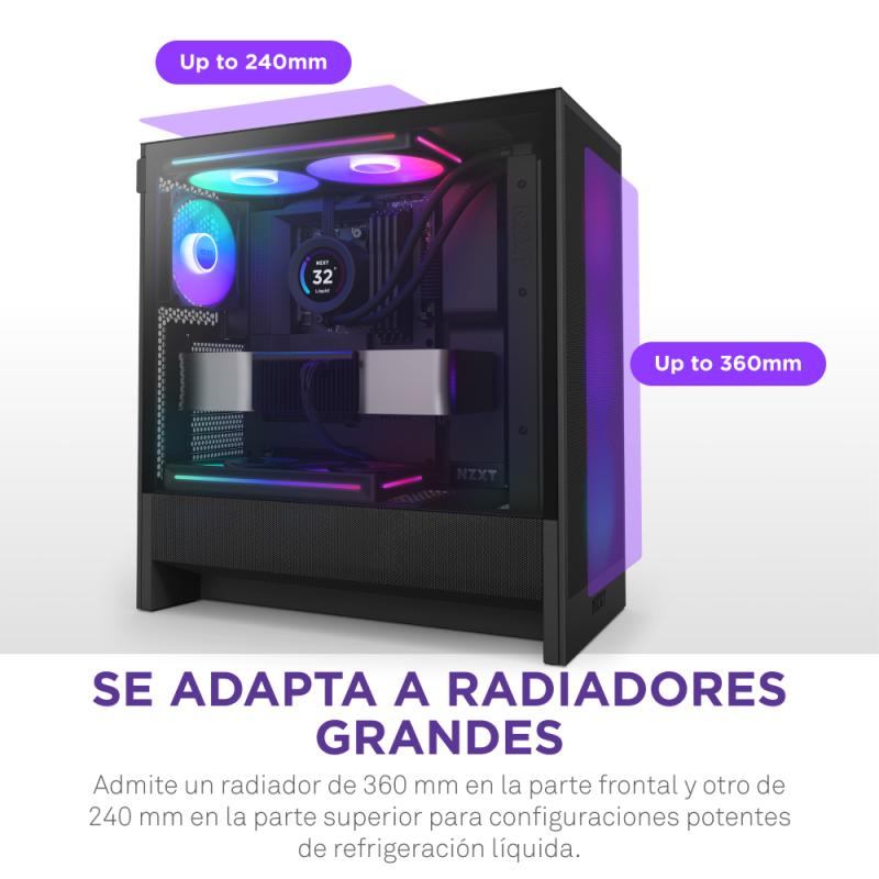 NZXT Case H5 Flow RGB Black Schwarz (CC-H52FB-R1) (CCH52FBR1)