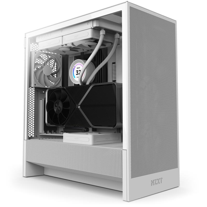NZXT Case H5 Flow White (CC-H52FW-01) (CCH52FW01)