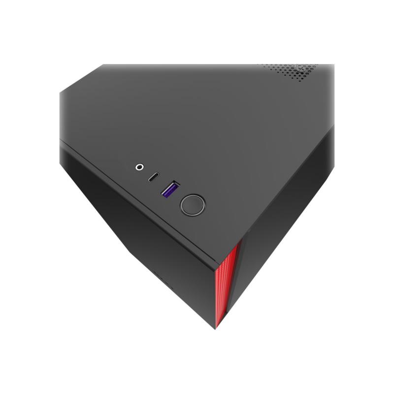 NZXT H series H210 Black Red Tower Mini-ITX MiniITX ohne Netzteil (CA-H210B-BR) (CAH210BBR)