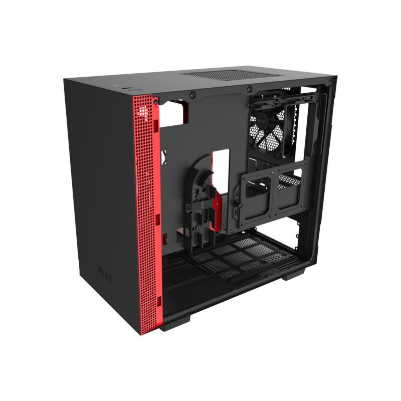 NZXT H series H210 Black Red Tower Mini-ITX MiniITX ohne Netzteil (CA-H210B-BR) (CAH210BBR)