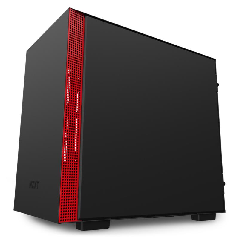NZXT H series H210i Black Red Tower Mini-ITX MiniITX ohne Netzteil (CA-H210i-BR) (CAH210iBR)