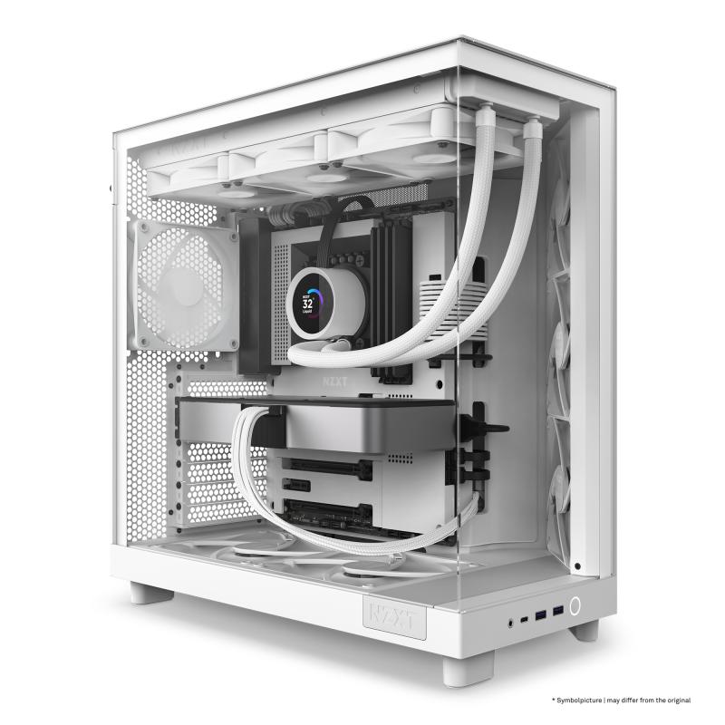 NZXT Tower H6 Flow White (CC-H61FW-01) (CCH61FW01)