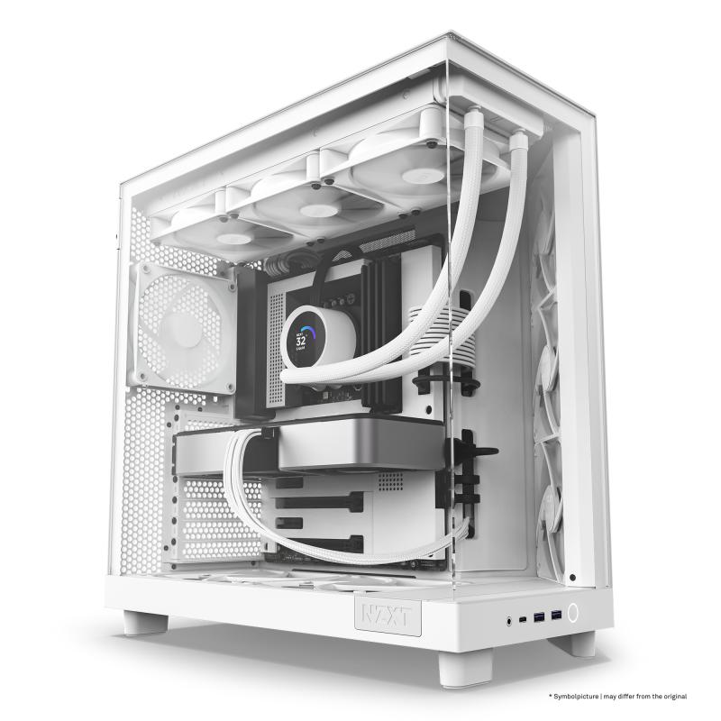 NZXT Tower H6 Flow White (CC-H61FW-01) (CCH61FW01)