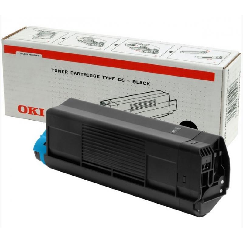 Oki Toner C 5100 Black Schwarz Typ C6 (42127408)
