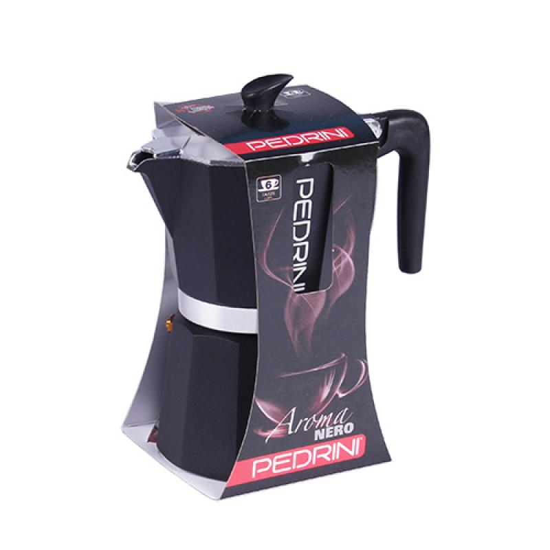 Pedrini Coffee Maker Paint Aluminum 6 Cups dark grey (9114-8) (91148)