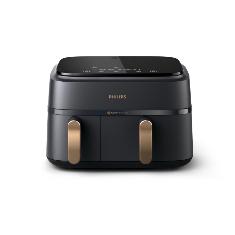 Philips Airfryer NA352 00 Dual Basket 9L 2750W black copper (NA352/00)