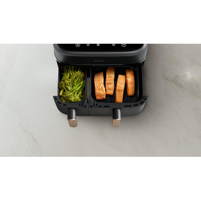 Philips Airfryer NA352 00 Dual Basket 9L 2750W black copper (NA352/00)