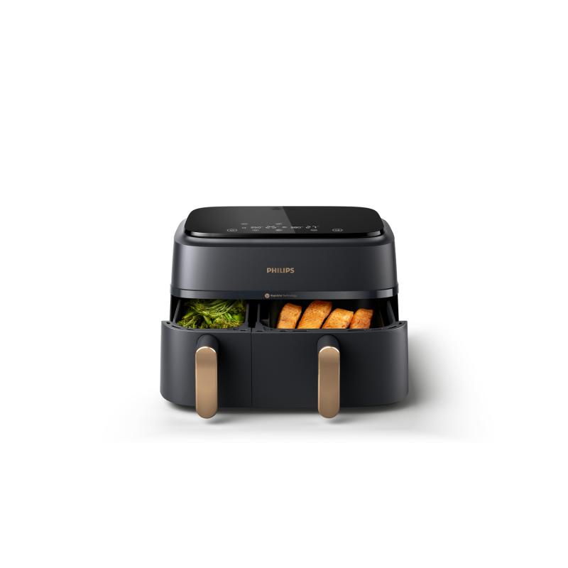 Philips Airfryer NA352 00 Dual Basket 9L 2750W black copper (NA352/00)