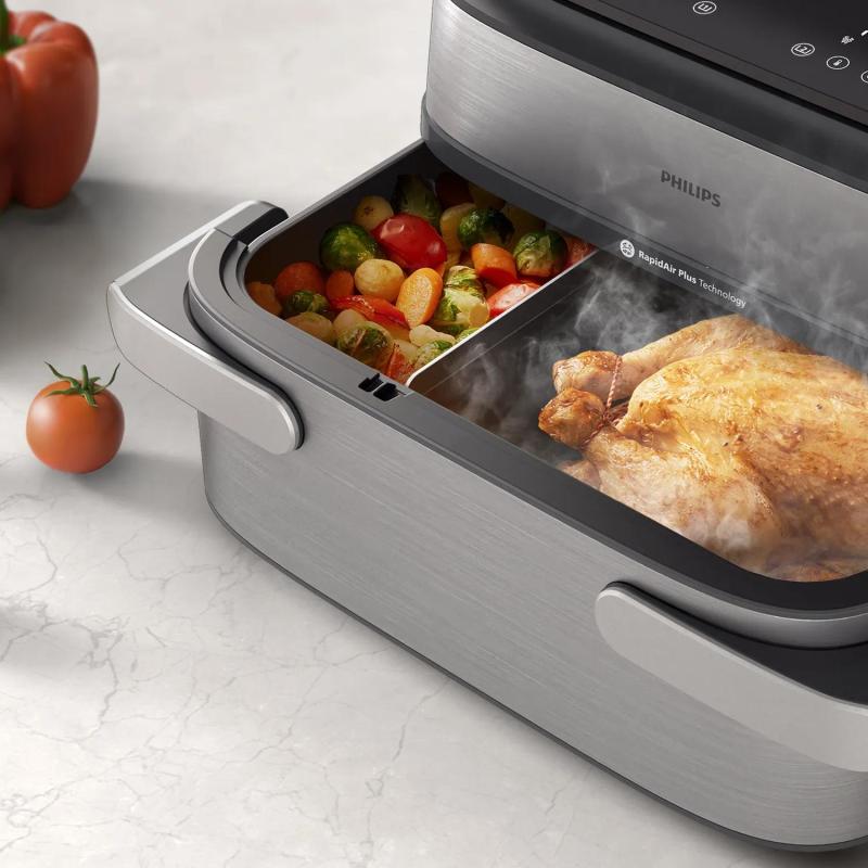 Philips Airfryer NA565 02 Megabasket 9,5L 2750W silver black (NA565/02)