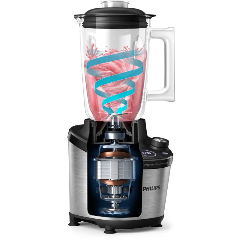 Philips Blender 7000 Series HR3760 00 silver black Schwarz (HR3760/00)