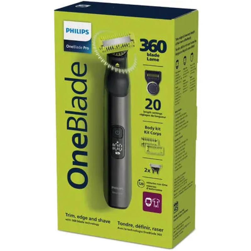 Philips Shaver OneBlade Pro QP6552 15 Face&Body Black Schwarz (QP6552/15)
