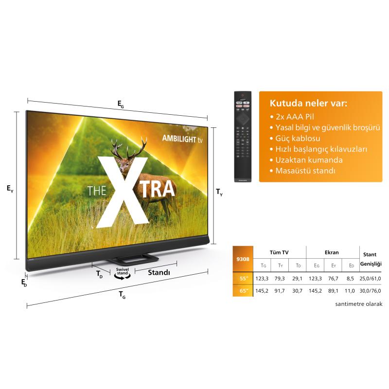 Philips TV The Xtra 55PML9308 12 4K Ambilight (55PML9308/12)