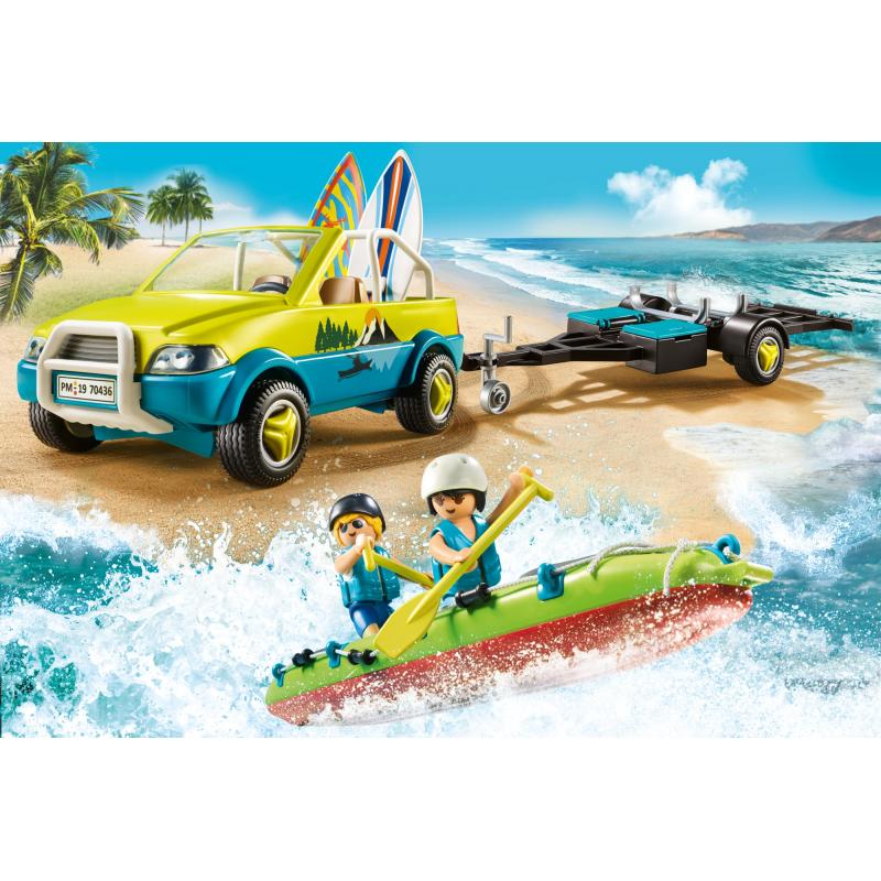 PLAYMOBIL Family Fun Strandauto mit Kanuanhänger (70436)