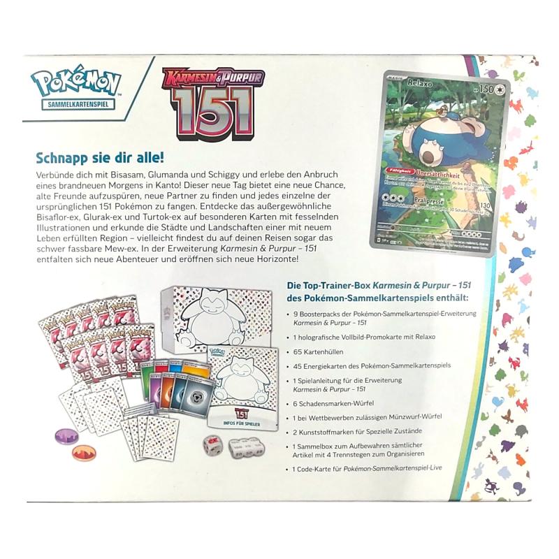 Pokémon Karmesin & Purpur 151 Top-Trainer-Box TopTrainerBox (DE) (45556)