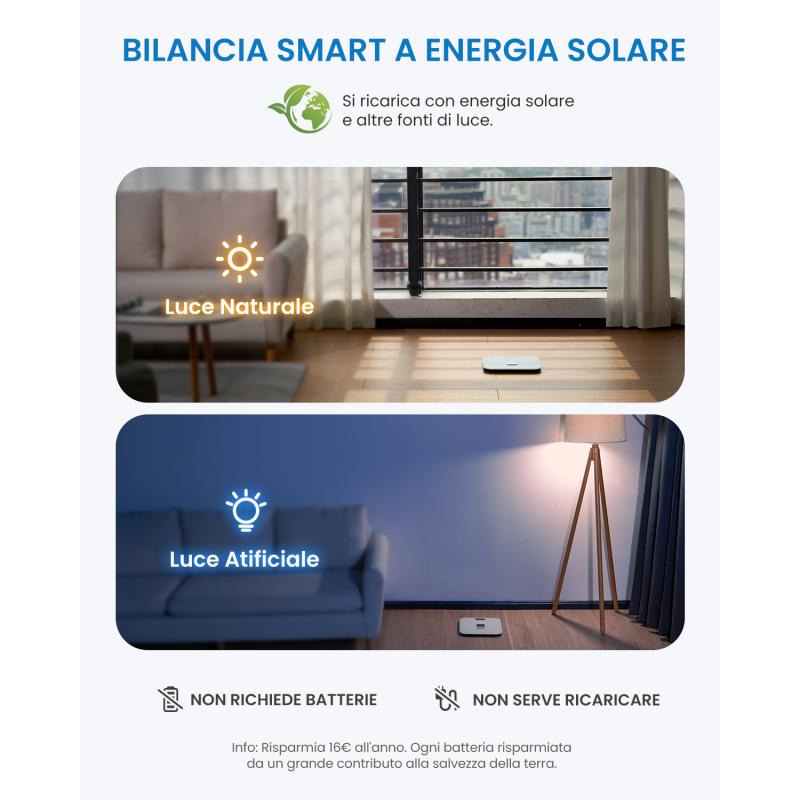 Renpho Scale Elis Solar 2 Smart WLAN Bluetooth black Schwarz PEU-R-A020-BK PEURA020BK (PEU-R-A020-BK)