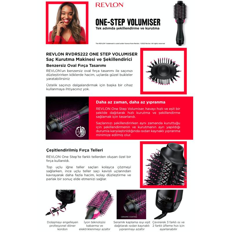 Revlon Hair Dryer and Volumiser One-Step OneStep black Schwarz (RVDR5222E)
