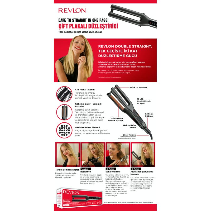 Revlon Straightening Iron Double Straight black Schwarz (RVST2204E)
