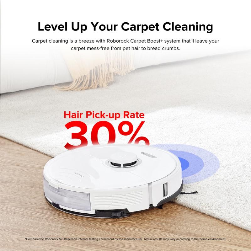 Roborock Robot Vacuum Cleaner S8 white (S802-00) (S80200)