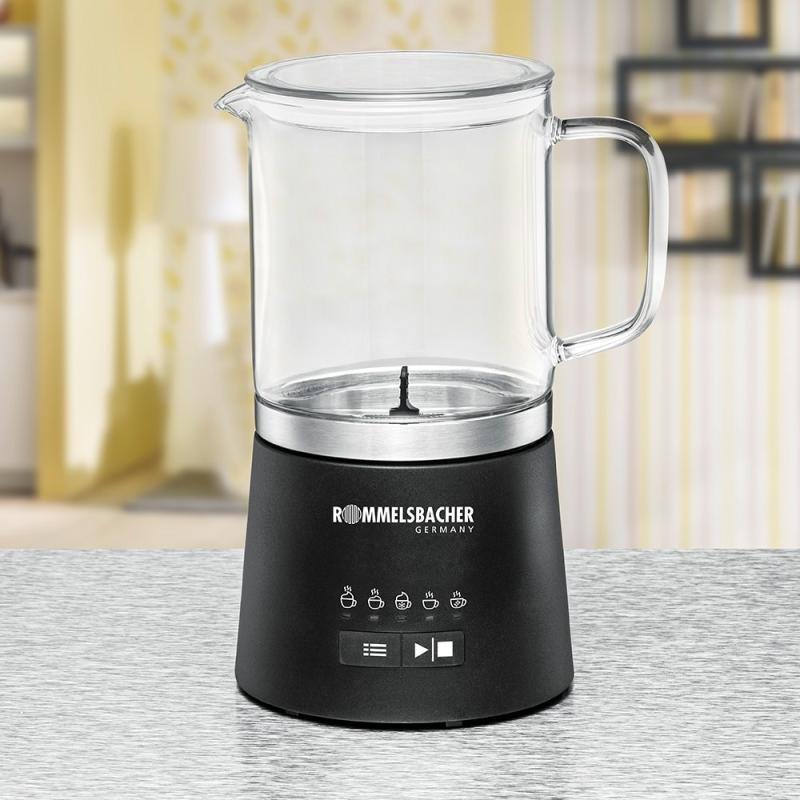 Rommelsbacher Milk Frother 500ml stainless steel black Schwarz MS 625 (MS 625)