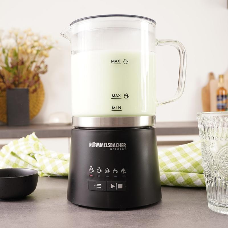 Rommelsbacher Milk Frother 500ml stainless steel black Schwarz MS 625 (MS 625)