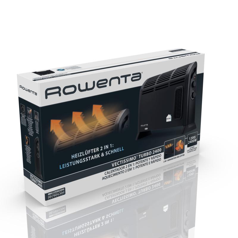 Rowenta Convector Fan Heater Vectissimo black Schwarz (CO3035F1)