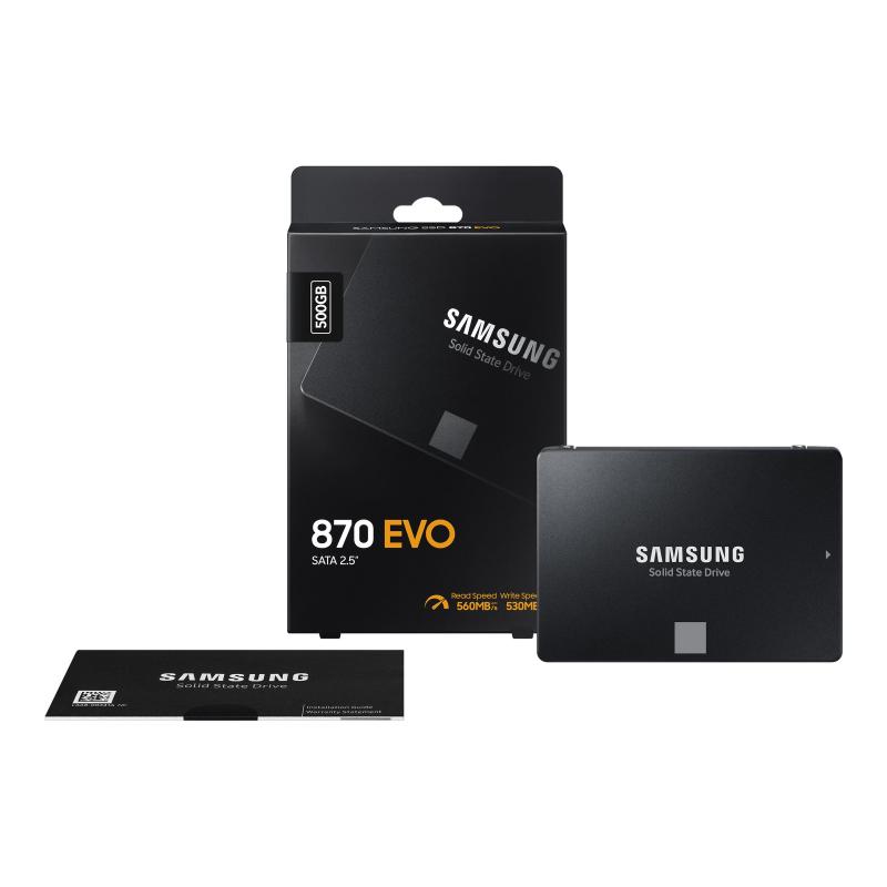Samsung SSD 500GB 870 EVO MZ-77E500B MZ77E500B intern 2 5" Samsung5" Samsung 5" (MZ-77E500B EU) (MZ77E500B EU)