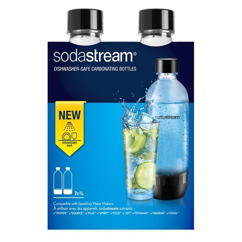 SodaStream PET Bottle Duo Pack (2 Bottles, 1L, black) (3000242)