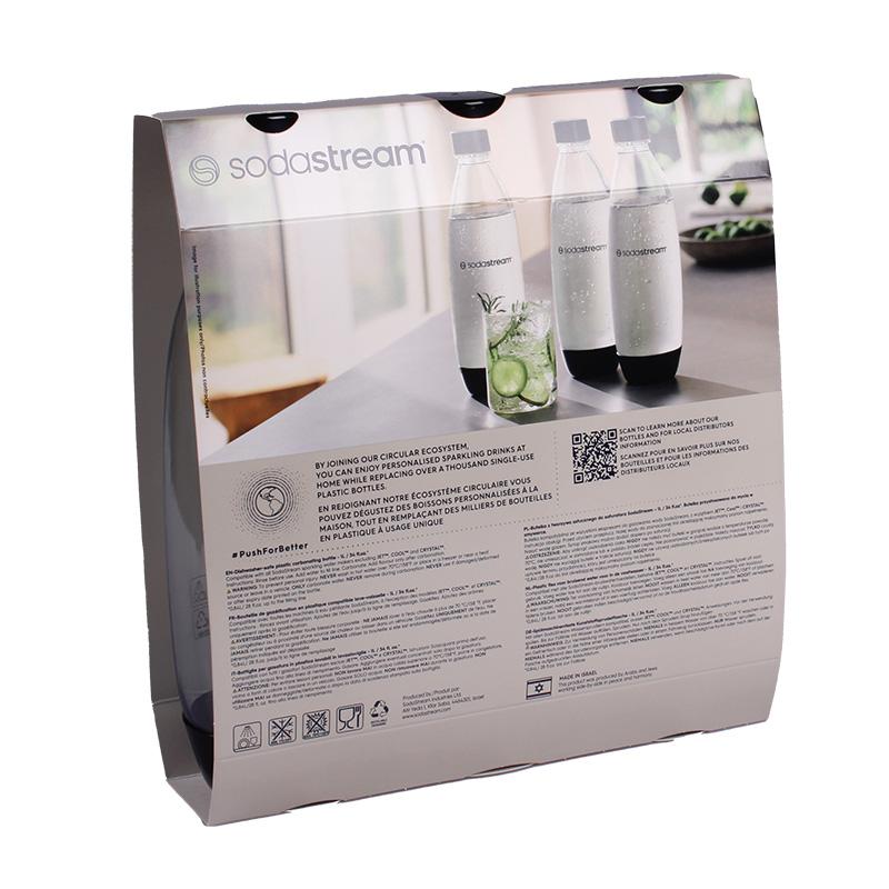 Sodastream PET Bottle Fuse (3 Bottles, 1L, black) (2260748)