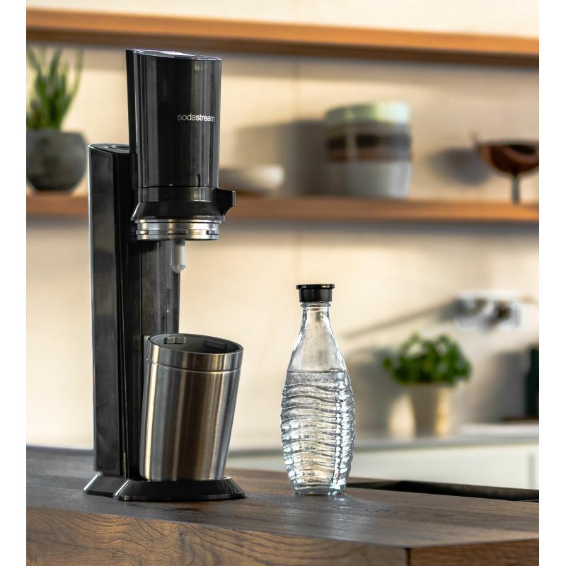 SodaStream Soda Maker Crystal 3 0 QC black Schwarz incl 1 Glasbottle (1016411410)