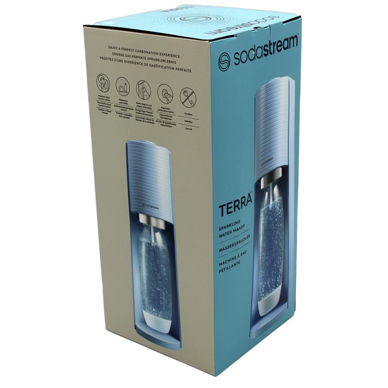 SodaStream Soda Maker Terra lightblue QC with CO2 & 1L PET bottle (1012811315DE)