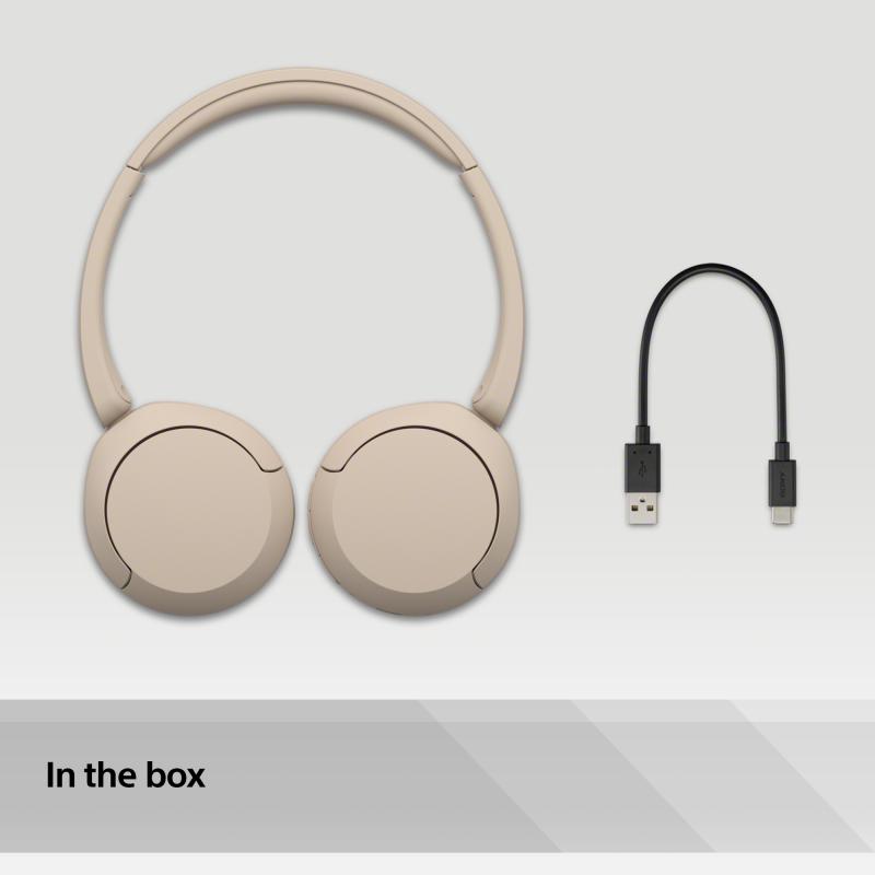 Sony Headphones WH-CH520 WHCH520 Bluetooth beige (WHCH520C CE7) SONYCE7) SONY CE7)