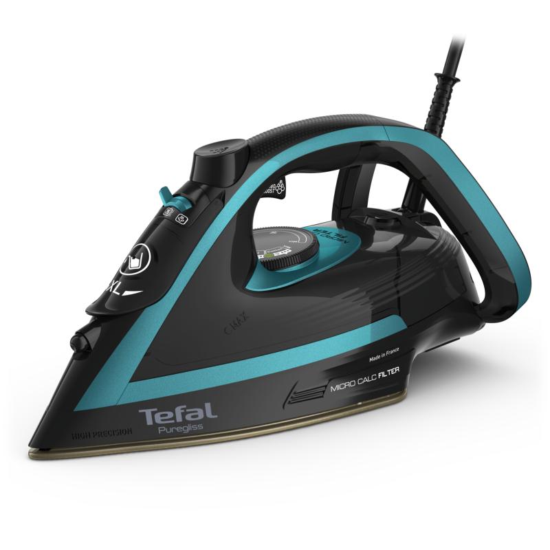 Tefal Iron FV8066 Puregliss black Schwarz turqouise (FV8066E0)