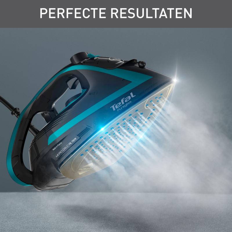 Tefal Iron FV8066 Puregliss black Schwarz turqouise (FV8066E0)