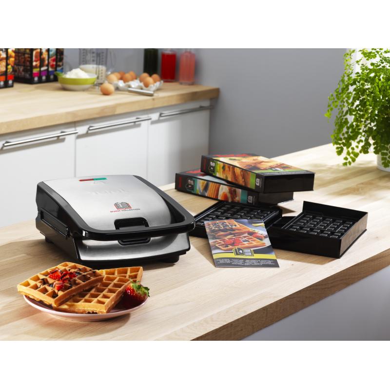 B-GRADE-ITEM! BGRADEITEM! Tefal Sandwich & Wafflemaker Snack Collection black Schwarz (SW852D)