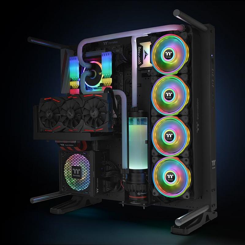 Thermaltake Riing 12 RGB Fan TT Premium Edition Gehäuselüfter 120 mm 3er set (CL-F088-PL12SW-A) (CLF088PL12SWA)