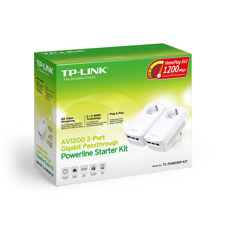 TP-LINK TPLINK Power-LAN PowerLAN TL-PA8030P TLPA8030P KIT (TL-PA8030P KIT)