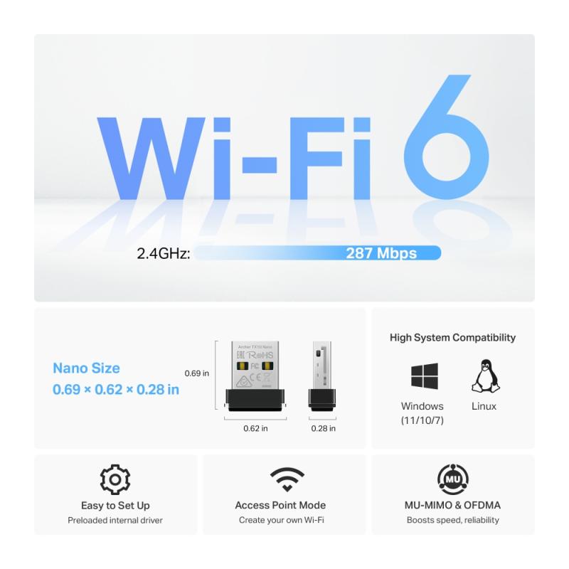 TP-LINK TPLINK WLAN-Stick WLANStick Archer TX1U Nano (ARCHER TX1U NANO)