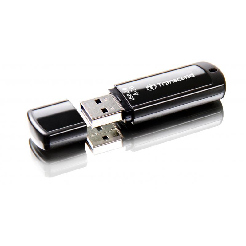Transcend USB-Stick USBStick 4 GB JetFlash 350 Black Schwarz (TS4GJF350)