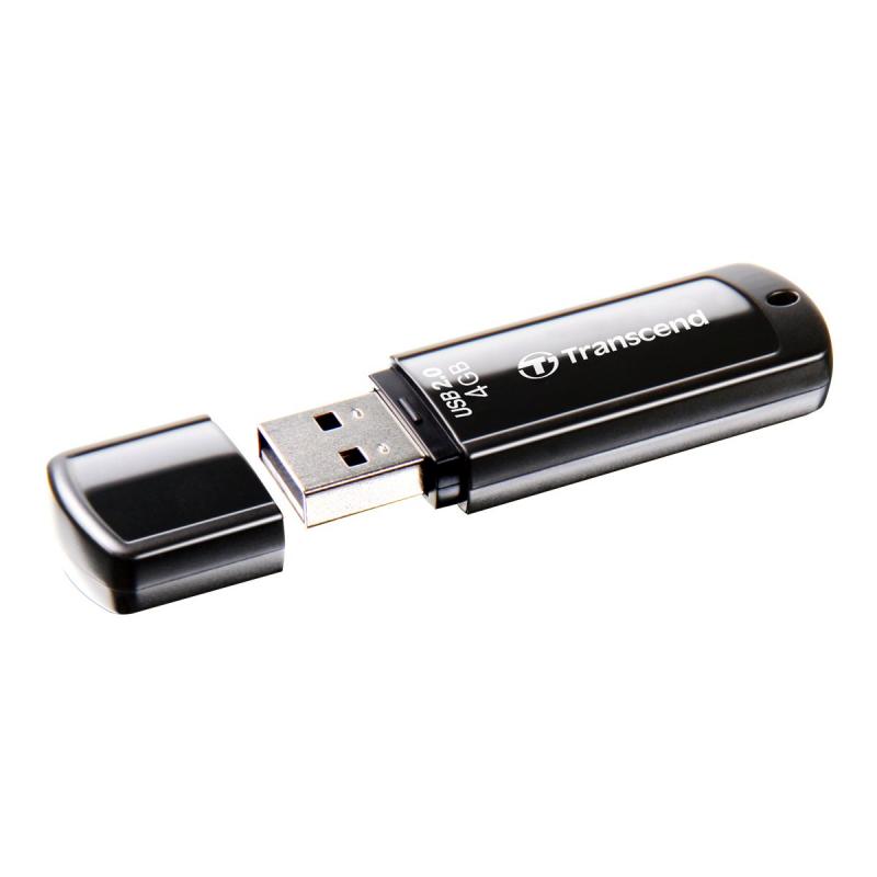 Transcend USB-Stick USBStick 4 GB JetFlash 350 Black Schwarz (TS4GJF350)