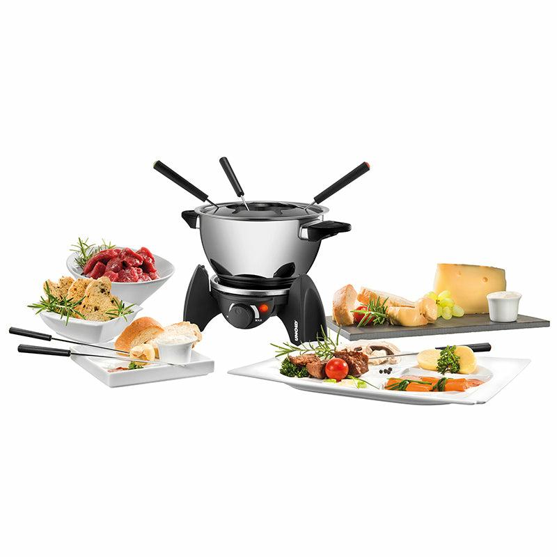 Unold Electric Fondues 0,8l 6 persons stainless steel black Schwarz (48615)