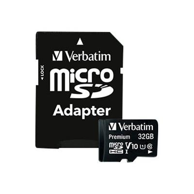 Verbatim Flash-Speicherkarte FlashSpeicherkarte (microSDHC SD-Adapter (microSDHC SDAdapter inbegriffen)(44083)