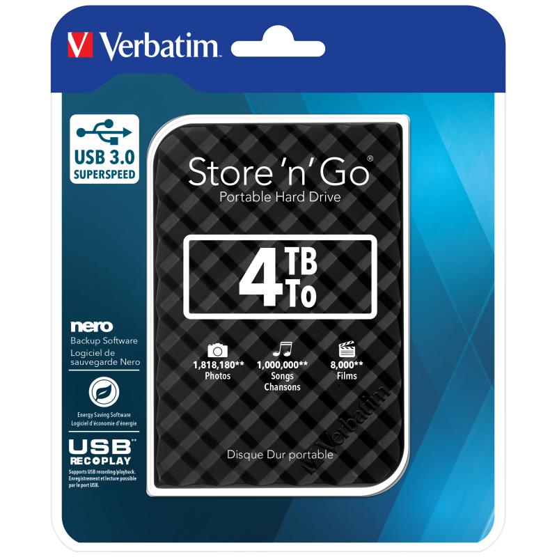 Verbatim Store n Go Festplatte 4 TB extern (53223)